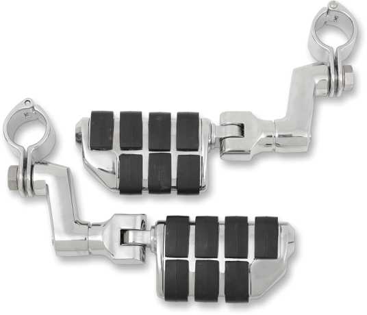Kuryakyn Dually ISO-Pegs with Offset &  Magnum Quick Clamps 