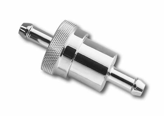Russell Fuel Filter with Screen 1/4" chrome 