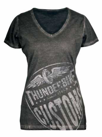 Thunderbike Women's T-Shirt New Custom Rhinestones, grey 