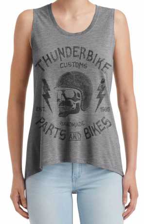 Thunderbike women´s Tank Top Helmet Skull grey 