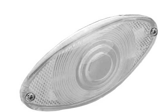 Custom Chrome Taillight Lens clear with Gasket  - 19-764
