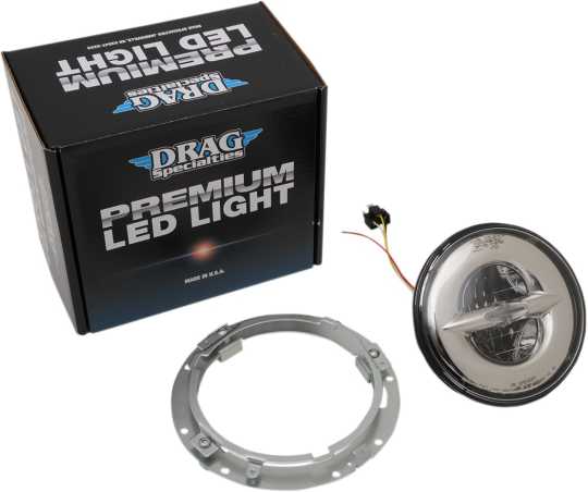 Drag Specialties Drag Specialties LED Reflector Headlight 7" chrome  - 20011788