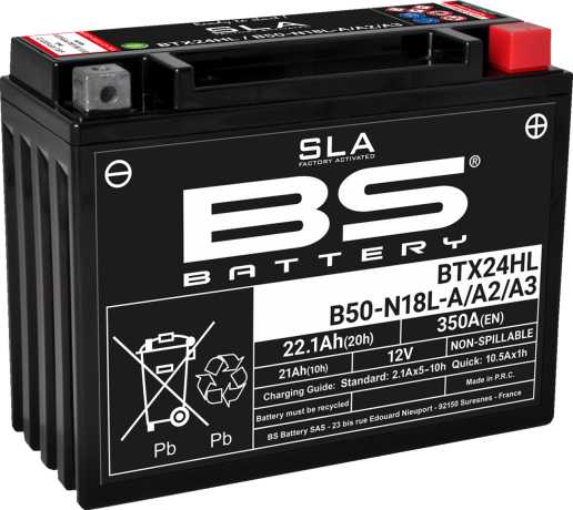 BS Battery BS Battery AGM wartungsfrei BTX24HL 21Ah 350CCA  - 21130643