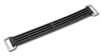 Custom Chrome Battery Rubber Strap Rear  - 30-0157
