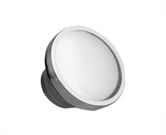 Custom Chrome Stainless Steel Screw-In Gas Cap, vented right  - 26-0077