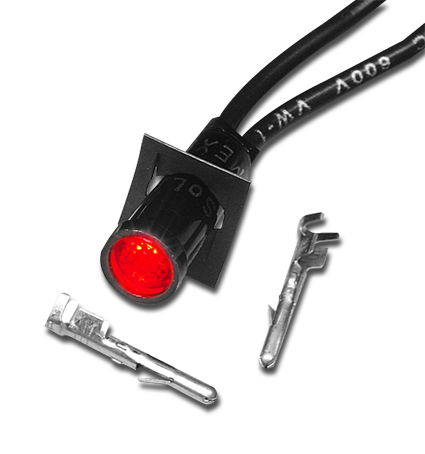 Indicator Lamp without Symbols, Red 