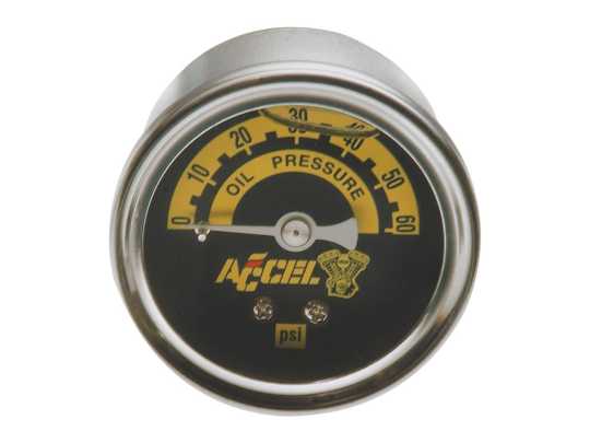 Accel Accel Öldruckanzeige 60 lbs (4,1 bar), silber  - 27-0047