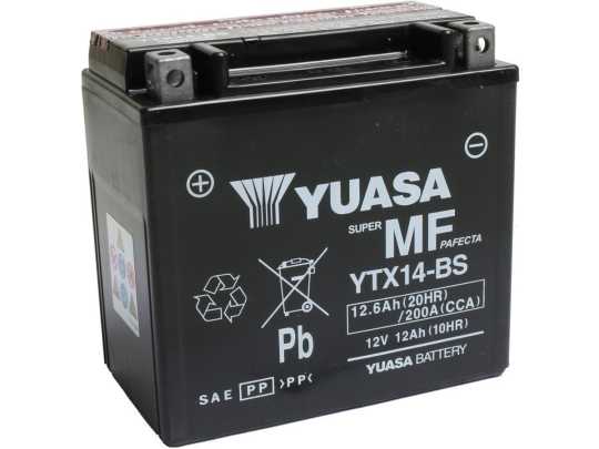 Yuasa AGM Batterie YTX14H 13Ah 240 CCA 