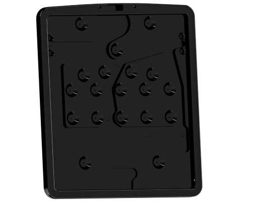Kennzeichenträger Inside Plate 17.7x17.7cm (IT) | schwarz