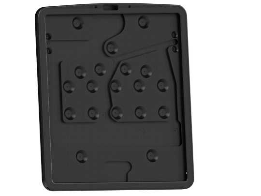 Kennzeichenträger Inside Plate 17.7x17.7cm (IT) | schwarz matt