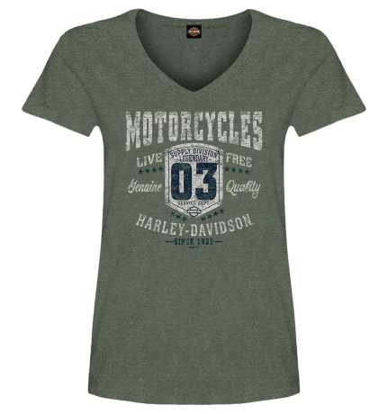 Harley-Davidson Damen T-Shirt Athletic Grunge grün XL
