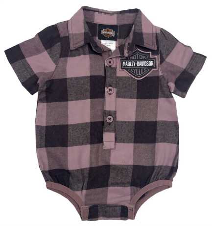 H-D Motorclothes Harley-Davidson Creeper Body Plaid Girl Wild West Purple  - 3003407V