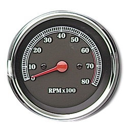 Custom Chrome Tachometer Riser Mounted  3 1/8"  - 31-0436