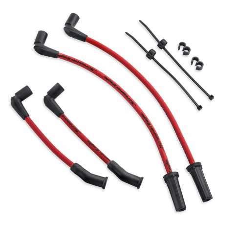 Screamin Eagle 10mm Phat Spark Plug Wires red 