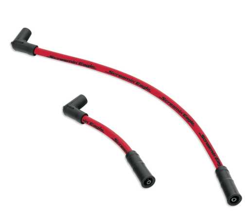 Screamin Eagle 10mm Phat Spark Plug Wires red 