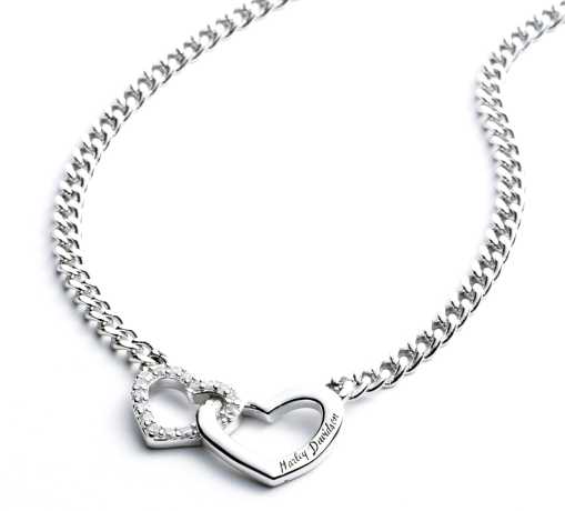 H-D Motorclothes Harley-Davidson Damen Halskette Linked Heart Collar 17"  - 34N00029