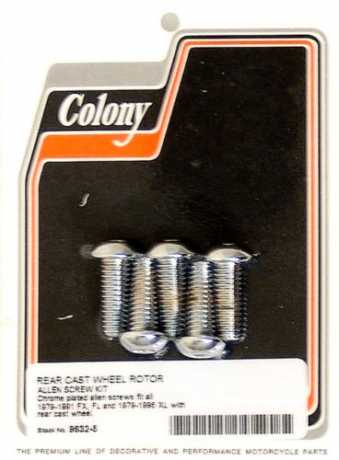 Colony Colony Rotor Bolt Kit rear chrome  - 35-660