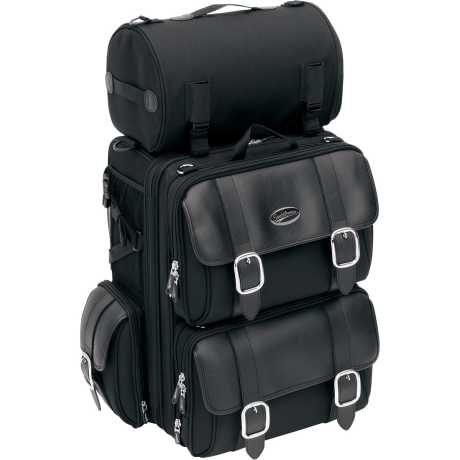 Saddlemen S3200DE Sissy Bar Bag Expandable Textile Black 