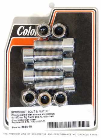Colony Colony Schrauben & Mutttern Kit sprocket / spoked wheels 1 3/16" UNF  - 36-113