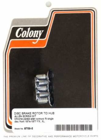 Colony Colony Front rotor to hub screws 1/4"-20 x 5/8" countersunk  - 36-228