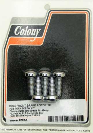 Colony Colony Front rotor to hub screws 5/16"-18 x 7/8" button head (5)  - 36-229