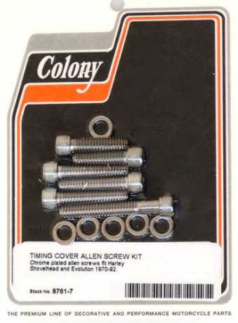 Colony Colony Screw Kit Gear Cover chrome  - 36-264