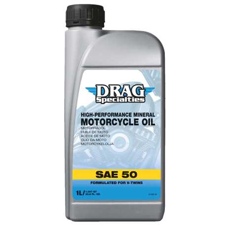 Drag Specialties Drag Specialties Mineral Engine Oil SAE 50 1 Liter  - 36010824
