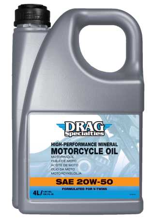 Drag Specialties Drag Specialties Mineral Engine Oil 20W50 4 Liter  - 36010825