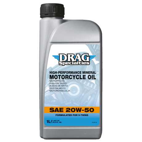 Drag Specialties Drag Specialties Mineral Engine Oil 20W50 1Liter  - 36010828