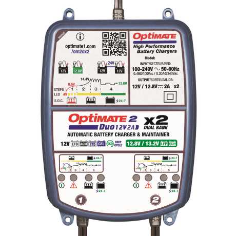 OptiMate 2 DUO x 2 Bank Battery Charger TM570 