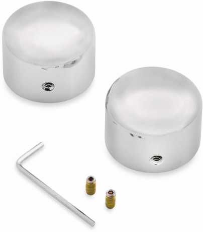 Front Axle Nut Cover Kit smooth chrome 