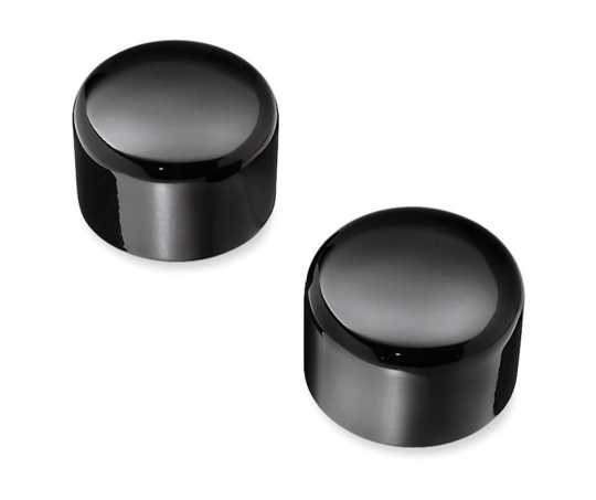 Front Axle Nut Cover Kit Billet smooth gloss black 