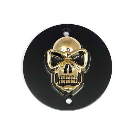 Motorcycle Storehouse MCS Skull Timer Cover Vertical gold & black  - 500572
