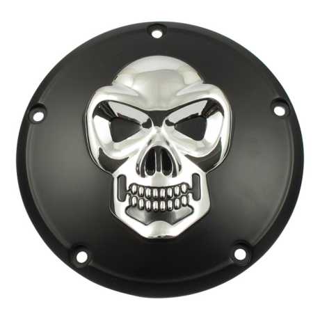Motorcycle Storehouse MCS Skull Derby Cover 5-Hole Black  - 500576