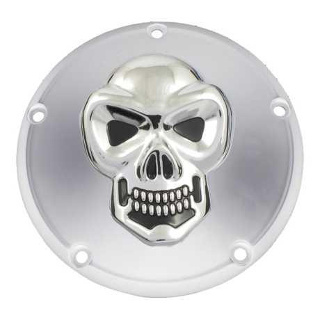 Motorcycle Storehouse MCS Skull Derby Cover 5-Hole chrome  - 500579