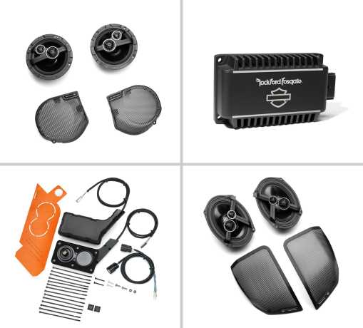 Harley-Davidson H-D Audio by Rockford Fosgate Stage II 4-Speaker Kit Package  - 50700120