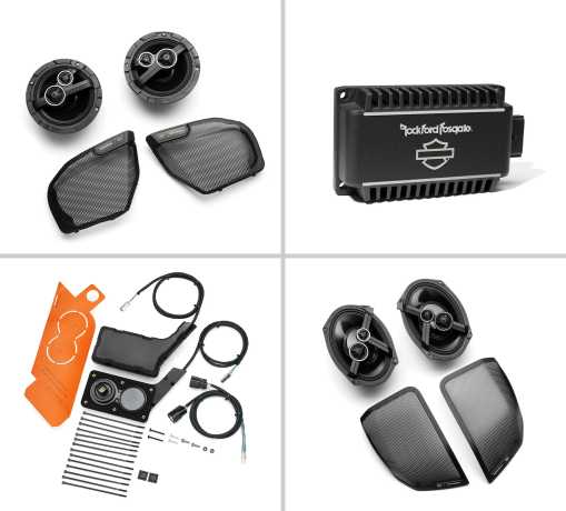 Harley-Davidson H-D Audio by Rockford Fosgate Stage II+ 4-Speaker Kit Package  - 50700123
