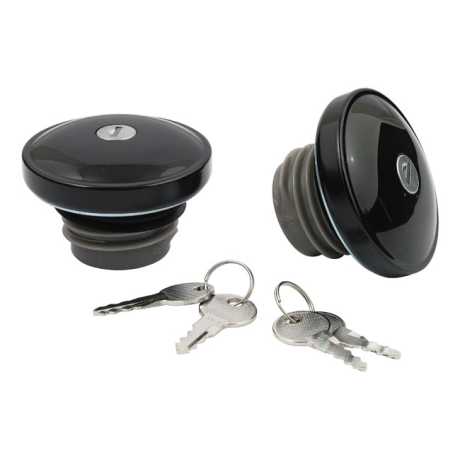 Motorcycle Storehouse MCS Gas Cap Set with Lock black  - 509954