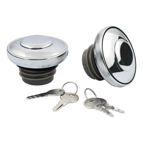 Motorcycle Storehouse MCS Gas Cap Set with Lock chrome  - 510052