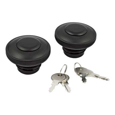 Motorcycle Storehouse MCS Gas Cap Set with Lock black  - 510058