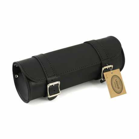 Ledrie Leather Tool Roll black with chrome Buckles 