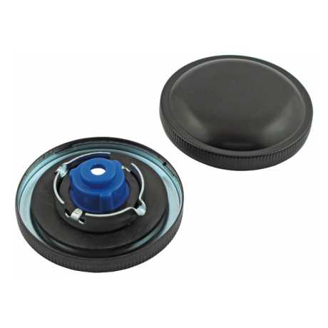 Motorcycle Storehouse MCS Gas Cap Set Late Style Gloss black  - 516861