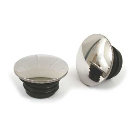 MCS Gas Cap Set Domed Stainless Steel polished 