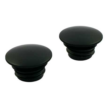 Motorcycle Storehouse MCS Gas Cap Set Domed Stainless Steel black  - 518473