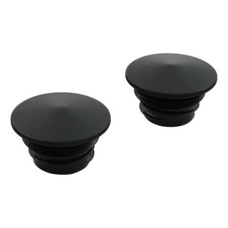 Motorcycle Storehouse MCS Gas Cap Set Pointed Black  - 518476