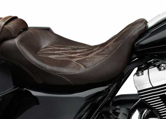 Harley-Davidson Low-Profile Solo Touring Seat 15" mahogany brown  - 52000057