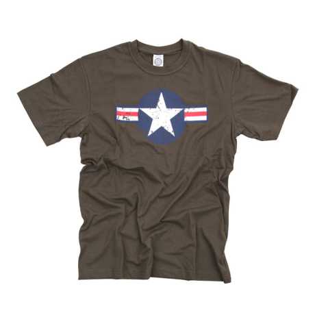 Fostex Fostex Air Force Star & Bars T-Shirt grün  - 545042V