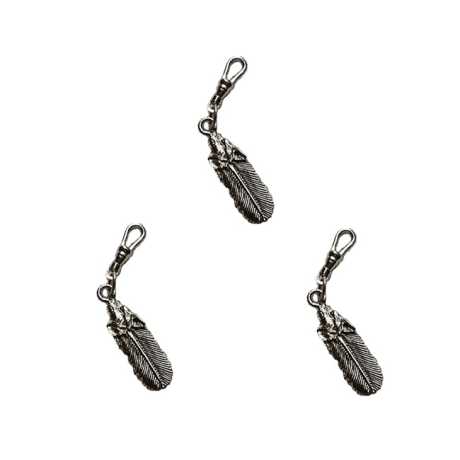 Motorcycle Storehouse MCS Zipper Pull Anhänger Wolf's Head Feather (3)  - 550591