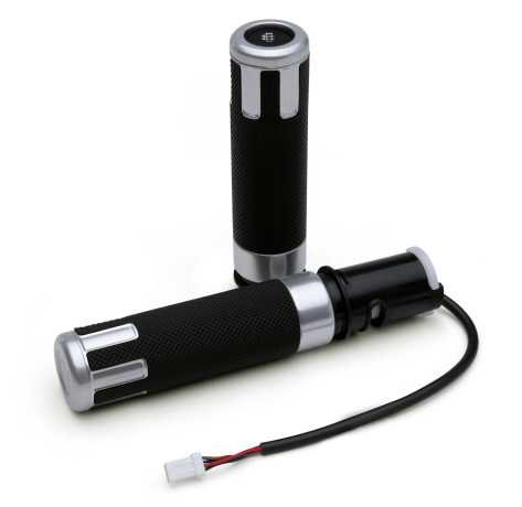 Switchback Heated Hand Grips clear anodized 