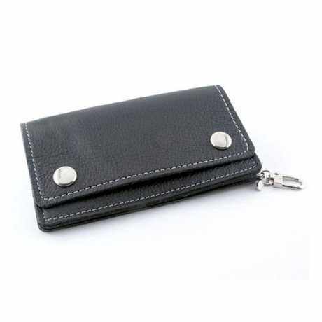 Amigaz Amigaz Soft Leather Biker Wallet black with Piping  - 563410